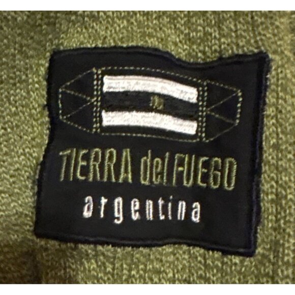 Engbers Sweater Mens XL Striped Half Zip Green Black Tierra Del Fuego Argentina - Picture 4 of 9